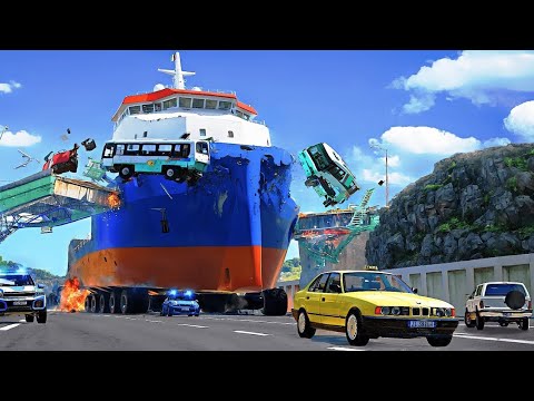 COLOSSAL CHASE │ Epic Highway Police Chase - BeamNG.Drive