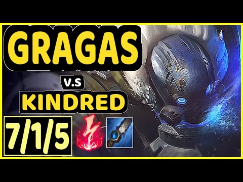 DARDOCH (GRAGAS) vs KINDRED - 7/1/5 KDA JUNGLE GAMEPLAY - NA Ranked DIAMOND
