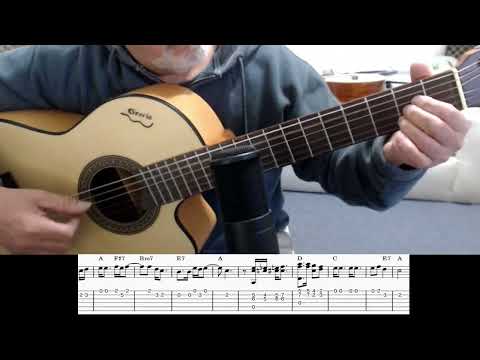 Chacarera de los Gatos - Fingerstyle + Partitura y Tablatura - María Elena Walsh - Guitarra sola