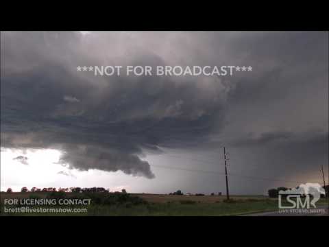 Independence, Iowa, Striated Supercell with Wall Cloud
