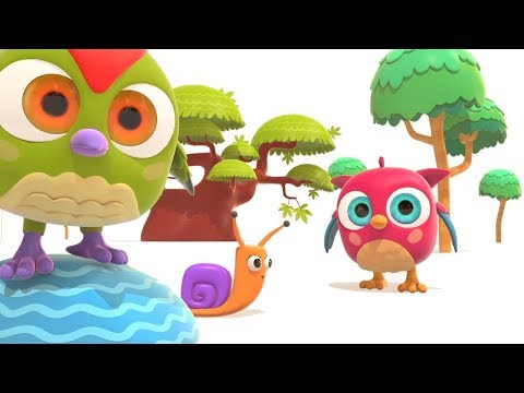 Canciones infantiles. Aprendemos con el Búho Hophop. Rápido - lento.