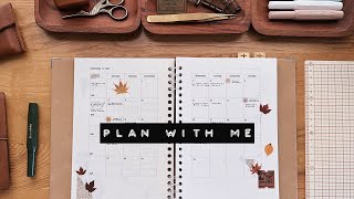 november plan with me ✷ simple autumnal planner spreads