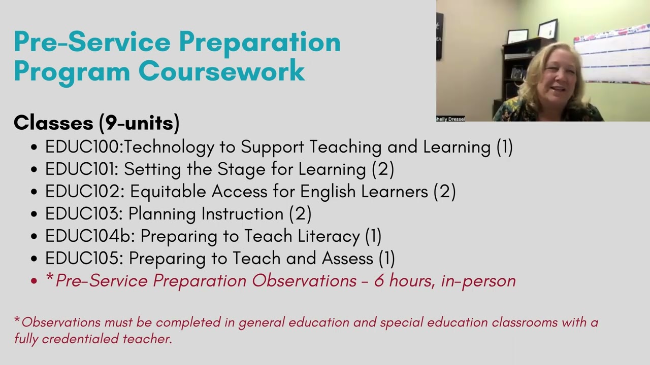 Pre Service Preparation Program Informational Video