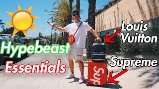 MY HYPEBEAST HOLIDAY ESSENTIALS ! (Supreme, Gucci, Bape etc.)