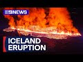 Iceland volcano erupts for a second time | 9 News Australia