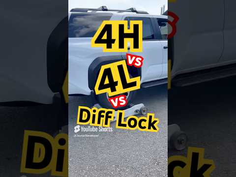 4H vs 4L vs 4L + Rear Diff Lock