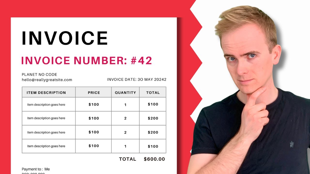 How to Generate an Invoice Number Automatically in Bubble.io [2024] thumbnail