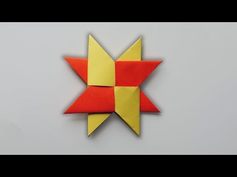 How To Make A Double Ninja Star | Easy Origami Double Shuriken Tutorial