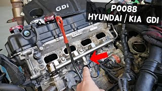 HYUNDAI KIA GDI CODE P0088 FUEL RAIL PRESSURE SENSOR 1.6 2.0 2.4 2.5