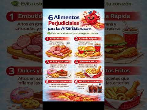 6 alimentos que dañan tus arterias después de los 50 y aceleran problemas cardíacos silencioso!