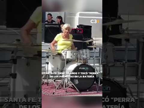 A LOS 90 AÑOS SE VOLVIÓ VIRAL TOCANDO “PERRA” DE LOS PALMERAS EN LA BATERÍA | Cadena 3 Argentina
