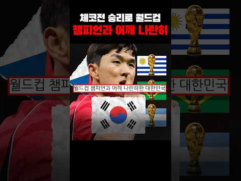 체코전 승리로 월드컵 챔피언과 어깨 나란히 한 한국ㄷㄷㄷ