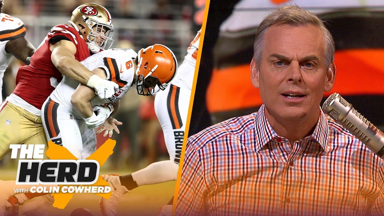 Colin reacts to Browns' 31-3 shellacking by the 49ers & says team should trade OBJ | NFL | THE HERD