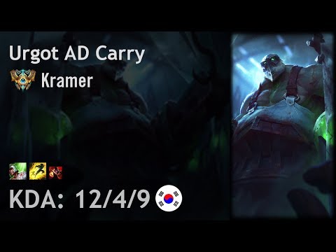 Urgot AD Carry vs Tristana - Kramer - KR Challenger Patch 7.21
