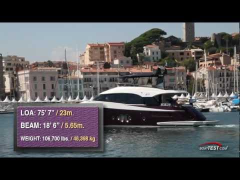 Monte Carlo Yachts 76 Test 2012- By BoatTest.com