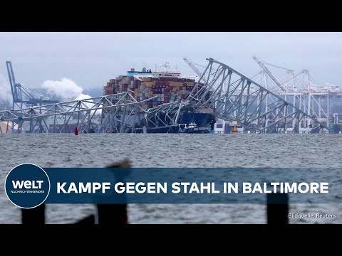 Video Thumbnail: BRÜCKENUNGLÜCK IN BALTIMORE: Die schwierige Bergung geht weiter – Ende nicht absehbar