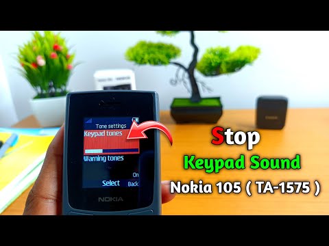 how to turn off keypad tones sounds in nokia 105 ta-1575 | Stop keypad tones