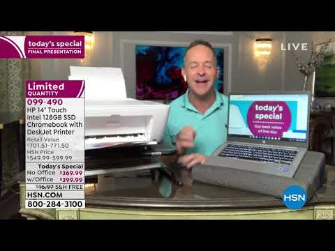 HP 14" Touch Intel 4GB RAM 128GB SSD Chromebook with Des...