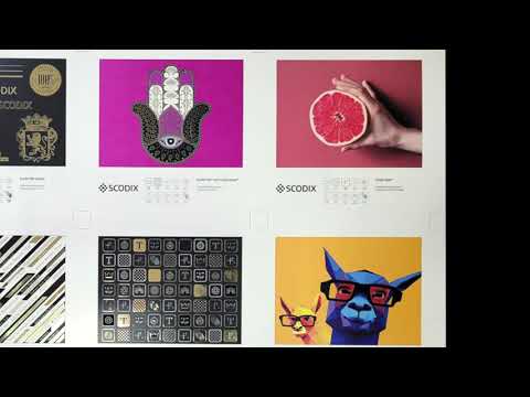 The Scodix Wow Job. 12 SKUs on a single sheet