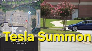 Tesla Summon Test Actually smart summon Artificial Intelligence #4k #update
