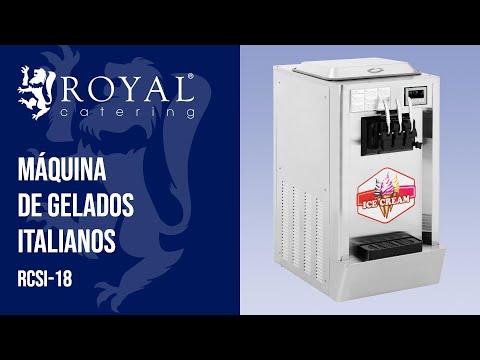 vídeo - Produtos recondicionados Máquina de gelados italianos - 1640 W - 23 l/h - 3 sabores - Royal Catering