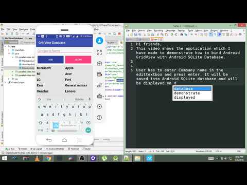 Android GridView from SQLite Database  Download Source code