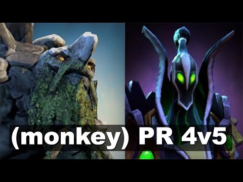 N0tail Playing Both Tiny and Wisp!  Miracle- Rubick 4v5 (monkey) vs PR Dota 2