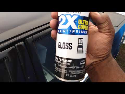 Rust-Oleum 2x gloss black paint spray can paint job