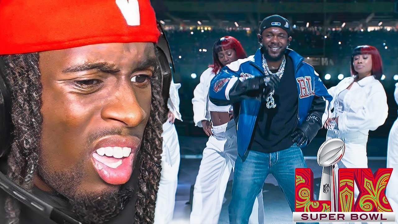 Kai Cenat Reacts to Kendrick Lamar Halftime Performance!