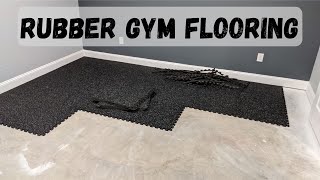 How to install rubber gym flooring | Finished Basement DIY| Episode 16