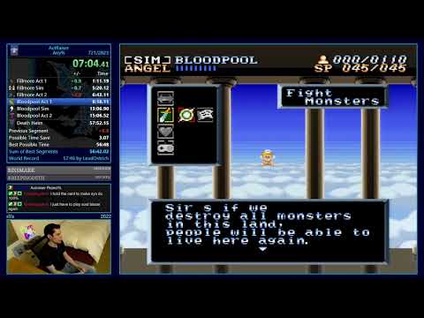 ActRaiser (SNES) Any% Speedrun in 57:35 [Former WR]
