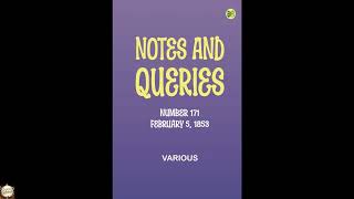 Notes and Queries, Number 171, February 5, 1853