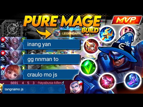 JOHNSON PURE MAGE BUILD!! INSANE DAMAGE! ENEMY TEAM NAPAMURA! - MLBB