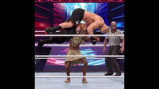 Mahatma Gandhi Gives Double F5 to Brock Lesnar And Roman Reigns - WWE 2K22 #shorts