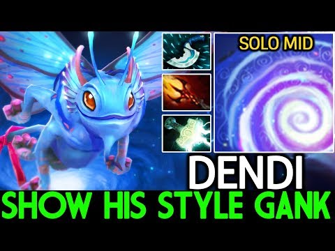 DENDI [Puck] Show His Style Mass Gank Pro Gameplay 7.22 Dota 2
