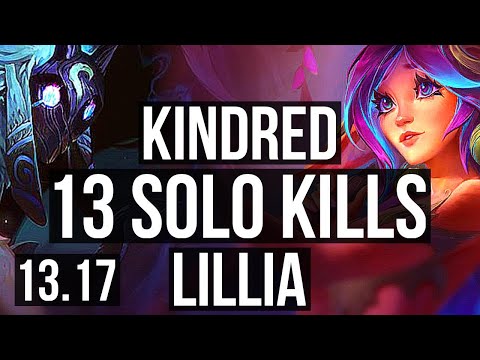 KINDRED vs LILLIA (JNG) | 13 solo kills, 70% winrate, Legendary, 24/5/9 | EUW Master | 13.17