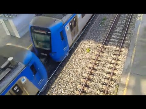 Trem da Supervia Série:3031/3047 Saindo da estação de Austin / Sentido Central do Brasil