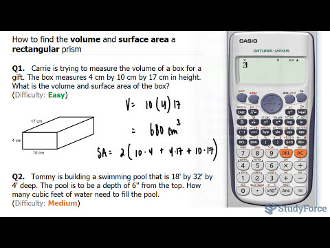 📚 How to find the volume and surface area a rectangular prism