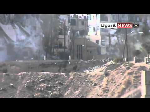 استهداف دبابة لقوات النظام من قبل لواء عمرو بن العاص في مدينة حلب