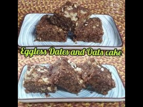 eggless Dates and Oats Cake