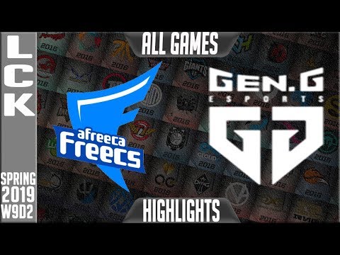 AF vs GEN Highlights ALL Games | LCK Spring 2019 Week 9 Day 2 | Afreeca Freecs vs Gen.G
