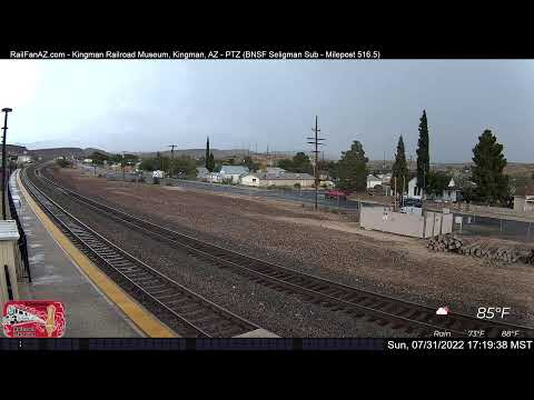 RailFanAZ - Kingman Railroad Museum, Kingman, AZ | BNSF Seligman Sub, MP 516.5 - PTZ