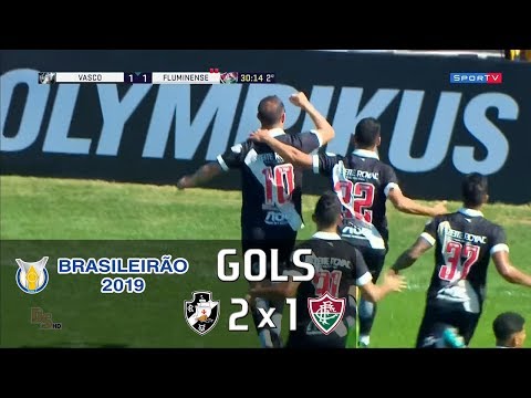 Gols - Vasco 2 x 1 Fluminense - Brasileirão 2019