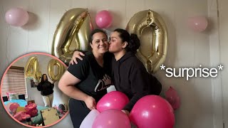 surprising my mother for her birthday!