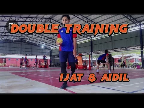 Trainingg Double Servis & Defend IjatBangau/Aidil