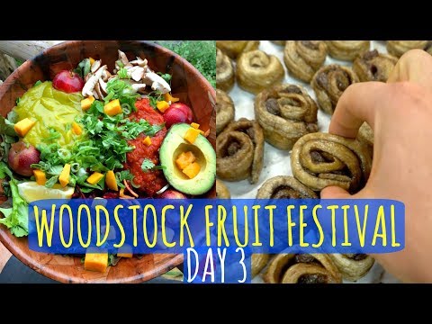 RAW VEGAN CINNAMON ROLLS + ECSTATIC DANCE // WOODSTOCK FRUIT FESTIVAL 2017 DAY 3