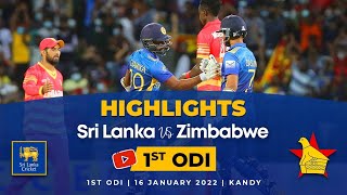 1st ODI Highlights  Sri Lanka vs Zimbabwe 2022