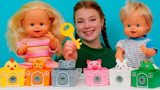 Nenuco Zwillinge Paul und Paula – Die Tierchen und ihre Häuschen | Puppenspiel mit Irene