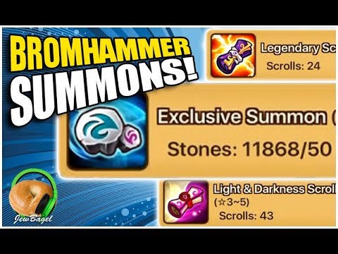SUMMONERS WAR : Bromhammer Summons! 11,000+ stones, 30+ leg, 50+ LD