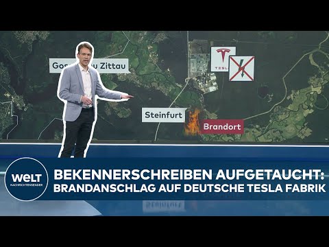 BRANDANSCHLAG AUF TESLA-FABRIK: Strommasten in Brand - an diesen Orten in Grünheide wird ermittelt!